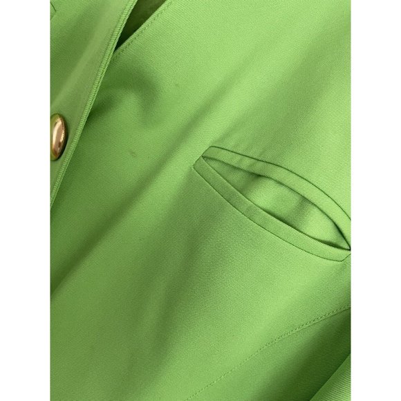 Escada Apple Green Gold  Button Jacket - Sz 40  8/10 Professionally Cleaned - Picture 14 of 15